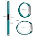 Fitness Tracker, MoreFit Slim Touch Screen Activity Health Tracker Wearable Pedometer Smart Wristband (Silver/ Teal.)
