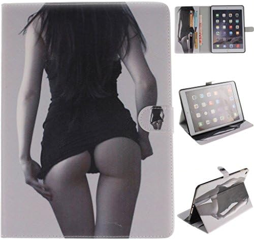 iPad Air 2 Case,Apple iPad Air 2 (iPad 6) Leather Case,Robot Minions [Sexy girl] PU Leather Tablet PC Accessory Kits Flip Kickstand Protective Sleeve Cover Case For Apple iPad Air 2 (iPad 6)