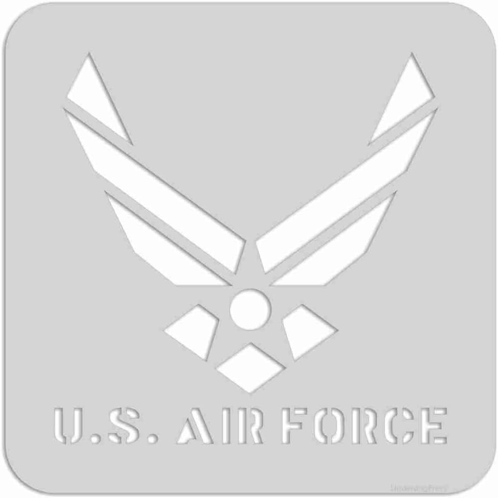 Stencil- U.S. Air Force, 4x4 Inch Image on 5x5 Border, Size 2