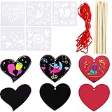 Zonon 30 Pieces Heart Shape Magic Valentine Crafts