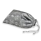 Shoe Pouch - Silk Jacquard (Gray)