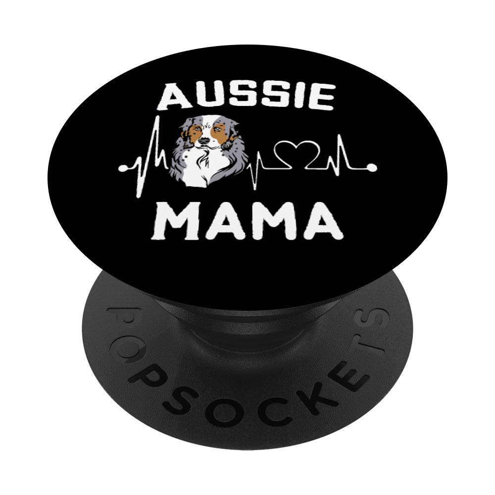 Australian Shepherds Mom Gifts Aussie Mama Cute Dog Lovers PopSockets PopGrip: Swappable Grip for Phones & Tablets