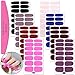 SILPECWEE 8 Sheets Nail Polish Strips Solid Color Nail Wraps Adhesive Nail Polish Stickers for Women Stick on Nails Gel Nail Strips with 1pc Nail File