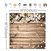 Allenjoy 8x8ft Soft Fabric Rustic Wood Wedding Flowers Floral Backdrop Wooden Texture Board Floor Wall Photography Backgrounds Bridal Shower Baby Shower Birthday Party Banner Photo Studio Props