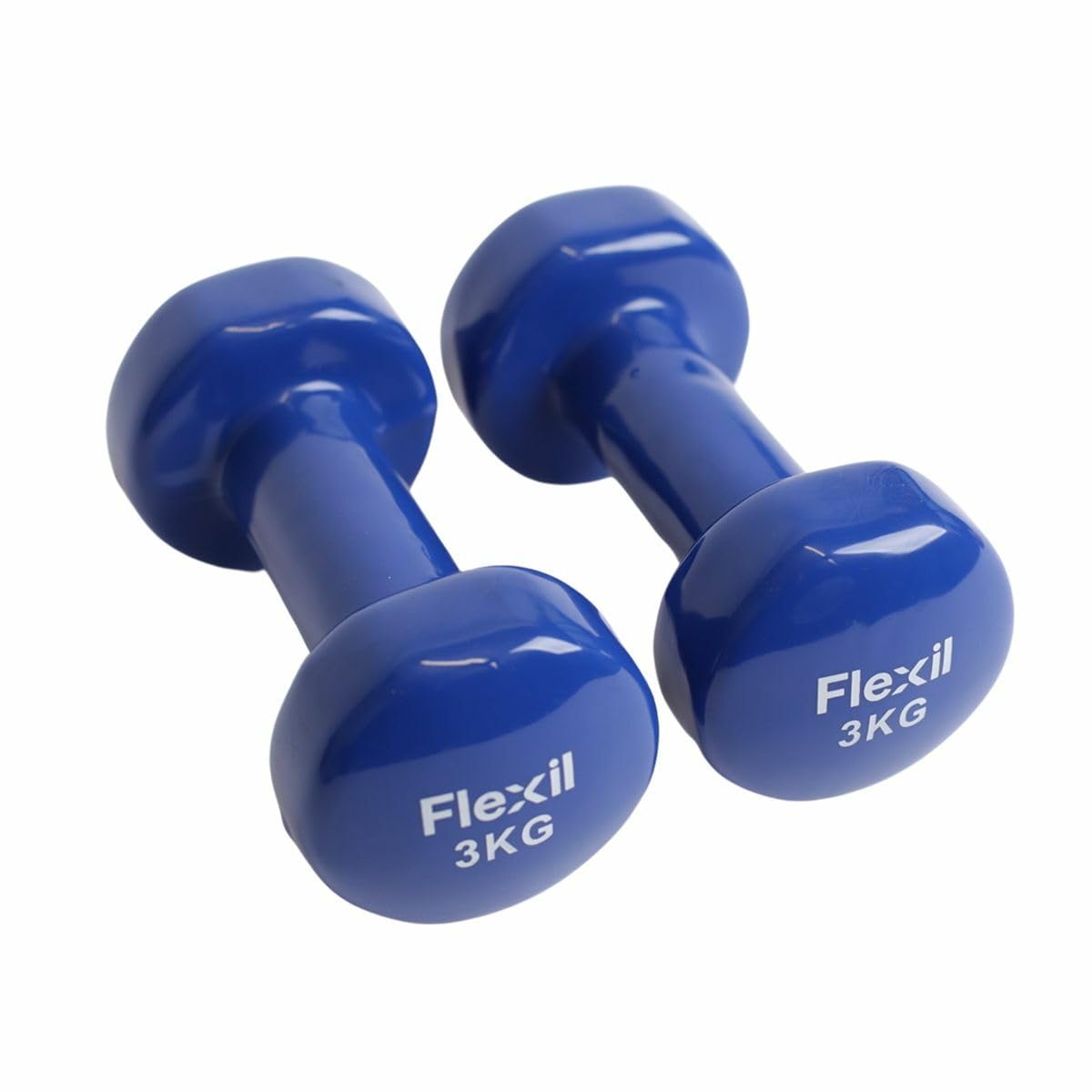 Vinyl Dumbbell Weights | Set Of Hand Weights | Home Gym Equipment | Comfortable grip (3, Kilograms)