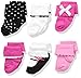 Luvable Friends Baby Girls' 6 Pair Dressy Cuff Socks