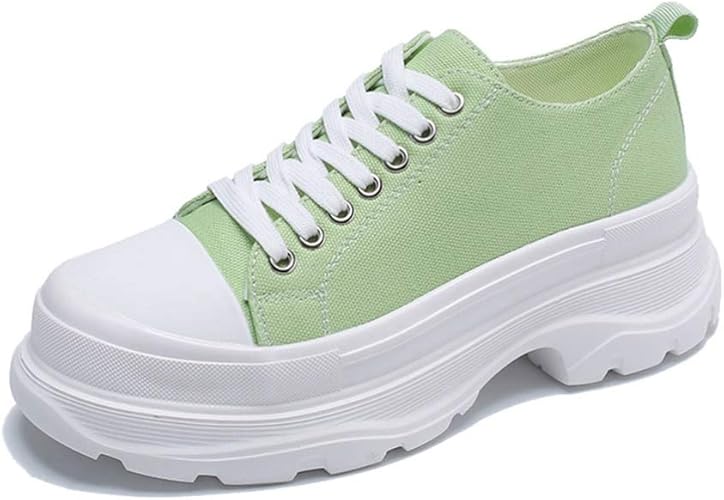 platform white canvas sneakers