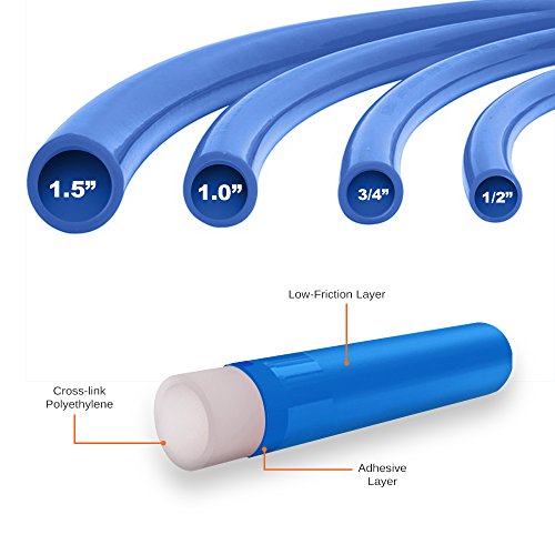 Pexflow PFW-B34500 PEX Potable Water Tubing Non-Barrier Pipe, 3/4 Inch x 500 Feet, Blue