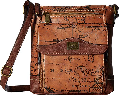 b.o.c. Womens Voyage Waltham Organiz Crossbody Dark Saddle/Chocolate One Size