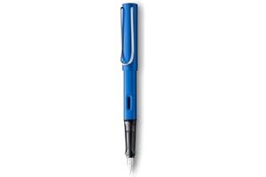 Lamy AL-star Fountain Pen - Elegant Design Cool Pens, Best Pens For Smooth Writing, Light Aluminum - Ocean Blue Extra Fine Point Pen