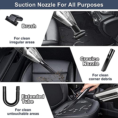 Car Vacuum, 6000Pa Strong Suction Auto Portable Lightweight Vacuum Cleaner for Car, Wet and Dry Use, Quick Cleaning - DC 12V 120W