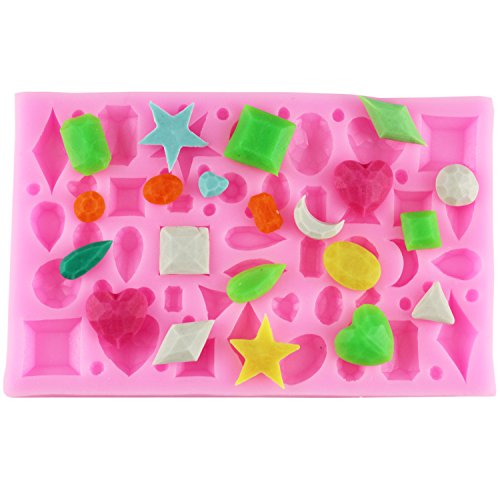 Mujiang Diamond Gems Assorted Craft Polymer Clay Resin Silicone Casting Molds - Thumbnail 6