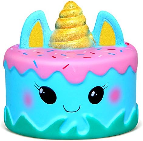 SQHOHO Jumbo Narwhal Cake Squishy Cute Unicorn Mousse Squishies Cream Scented Slow Rising Original Package Stress Relief Toy