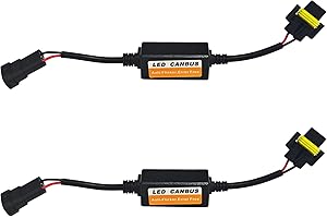 Eponcia Car LED CAN Bus Decoder, H11 Load Resistor Turn Signal Harness Adapter, Anti-Flicker Error Decoder Resistor Universal
