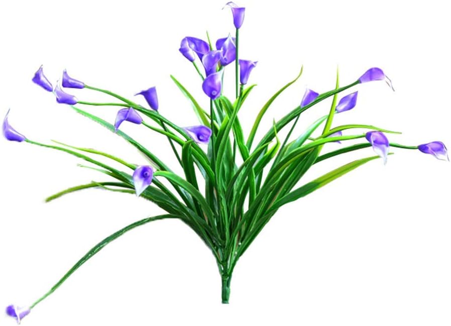 Flores Blanco 4 Piezas Calla Lily Artificial Plantas Falsas Falsas