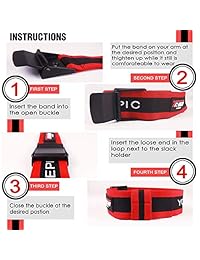 BFR bandas de oclusión, restricción de flujo de sangre correas musculares entrenamiento para bíceps y muslos, 4 unidades (2 para brazos   2 para piernas)