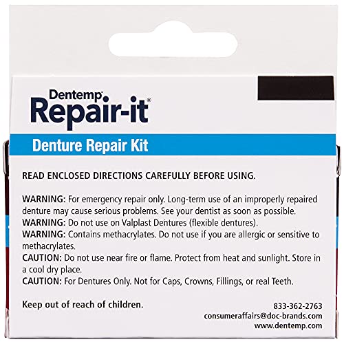 Dentemp Repairit Denture Repair Kit & Relineit Denture Reliner