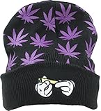 YCMI Winter Warm Mickey Hands Letter Kush Weed Marijuana Beanies Hat Skully