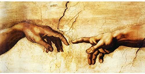 La creación de Adán (fragmento) por Miguel Ángel Óleo Reproducción