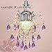BIHRTC Pack of 12 Hanging Purple Teardrop Crystal Chandelier Prisms Pendants Glass Pendants Beads for Chandelier,Candelabra,Ceiling Lights,Wedding Display Decoration