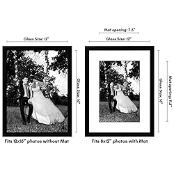 Americanflat 12x16 Picture Frame in Black
