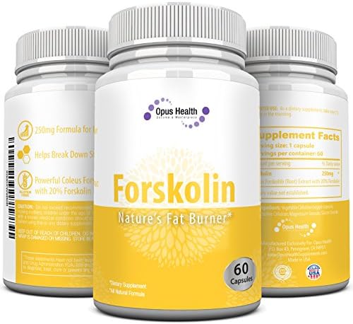 Forskolin Extract for Weight Loss (60 Capsules) Pure Forskolin Extract 250mg Coleus Forskohlii Root with 20% Forskolin