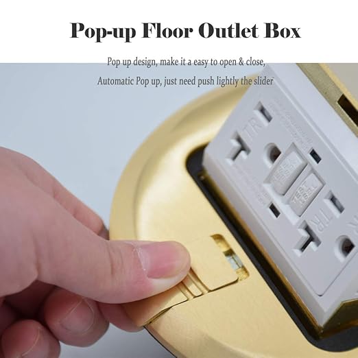 Pop Up Electrical Floor Outlet Cover Box 20 Amp 125v With