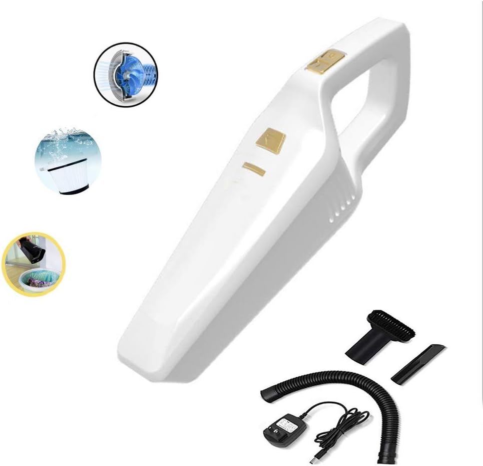 NLFD Car Vacuum Cleaner,120W 4500pa Suction Handheld Vacuum Cordless, Cyclonic Vacuum Cleaner - Upgraded Version, Rechargeable 2000mAh Lithium Battery,Wet Dry Vac Pet Hair,Dust for Car