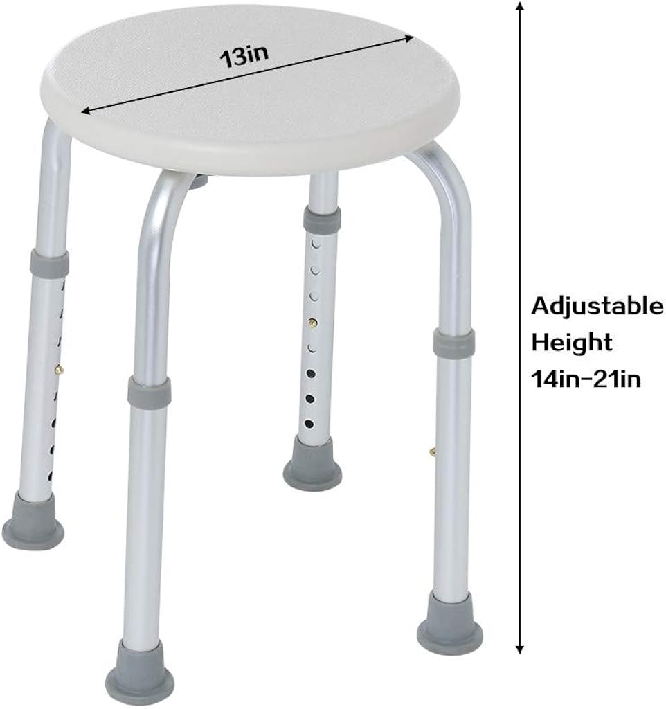 Silla de ducha de altura ajustable, banco antideslizante de ...