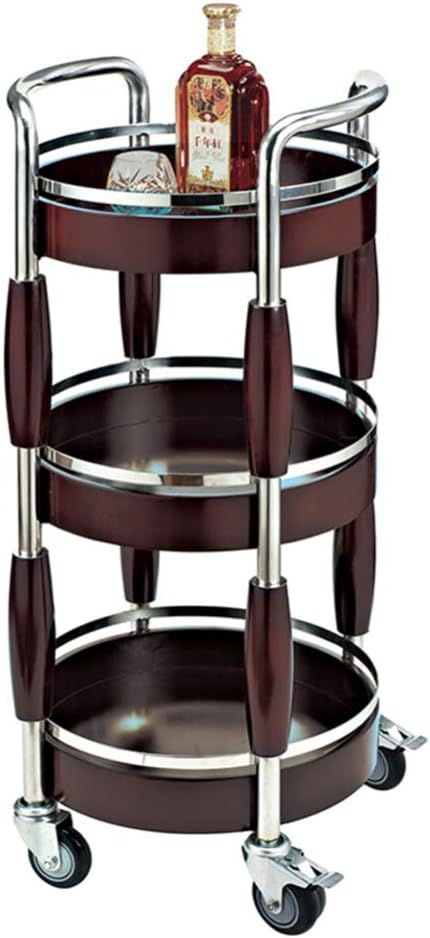 Carro de Servicio Carro de Vino, 3 Niveles, Carro de Cocina de Metal de