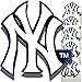 A&A Global 5 Pack New York Yankees Vinyl Decal Sticker Set, 3.5 H x 2.57 W inch, Logo in NY Yankee Team Colors. N.Y. Major League Baseball Emblem.L8