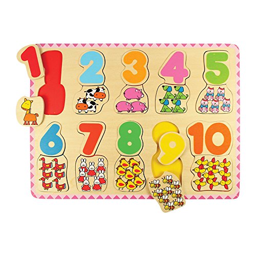 Bigjigs Toys BJ549 Number and Colour Matching Puzzle