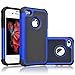 Tekcoo Compatible for iPhone 4S Case/iPhone 4 / 4G Cover, [Tmajor] Shock Absorbing Hybrid Best Impact Defender Rugged Slim Grip Bumper Cover Shell Plastic Outer & Rubber Silicone Inner [Blue/Black]