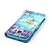 Galaxy S7 Edge - Case, MerKuyom® [Special 3D][Wrist Strap][Kickstand] Premium PU Leather Wallet Pouch [Card Holder] Flap Cover Skin Case for Samsung Galaxy S7 Edge, W/Stylus (Blue Flying Butterfly)