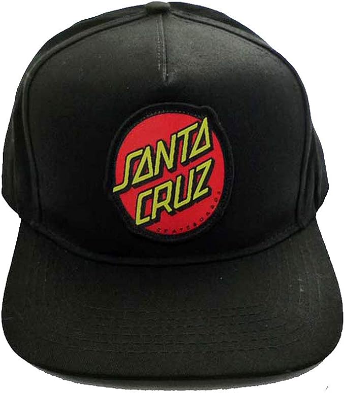 Amazon Santa Cruz サンタクルーズ キャップ メンズ レディース ユニセックス スケーター オールドスクール ロック パンク ファッション ブラック 黒 刺繍キャップ 帽子 ブラック キャップ 通販