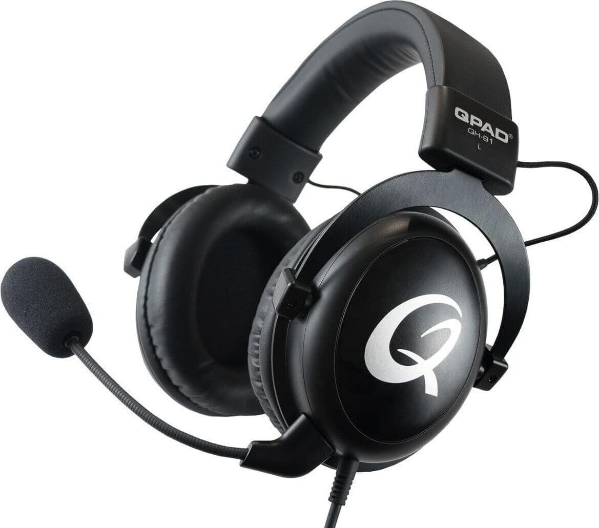 QPAD QH-92 High End Stereo Gaming Headset, Closed Ear, Noise Cancelling detachable Microphone, Multiplatform PC