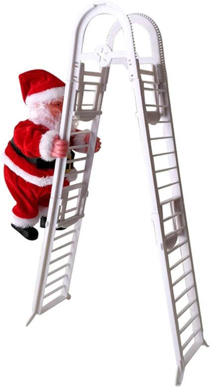 WARMWORD Toy Doll Santa Claus Subiendo Escalera Eléctrica Santa Claus