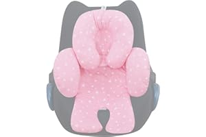 JYOKO Kids Reducer Cushion Infant Head & Baby Body Support Antiallergic 100% Cotton (Head, Body and Back Support, Pink Sparkles) 3 Parts