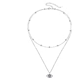 VQGRIXZCE S925 Sterling Silver Multilayer Layered Triple Dainty Necklace for Women Jewelry Gift