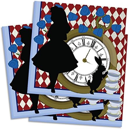 Amazon Disney ディズニー 不思議の国のアリス 紙ナプキン 16枚セット 使い捨て ペーパーナプキン 並行輸入品 テーブルナプキン オンライン通販