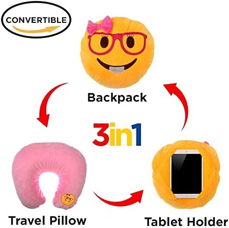 3 in 1 Emoji Pillow (LADY NERD)