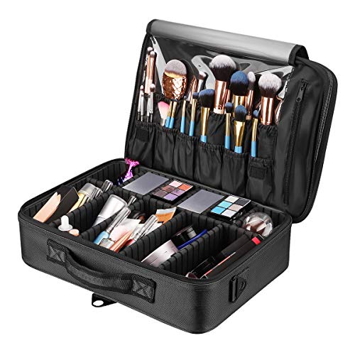 Royal Brands Travel Makeup Case, Hobby Organizer Professional Cosmetic Makeup Bag Organizer Accessories Case Tools (Small (9.5x9x10), Black)