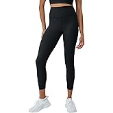 Hanes Womens Moves Leak Protection 7/8 Leggings with Built-in Underwear, Moisture-Wicking & Odor Control, 25” Inseam
