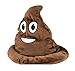 Novelty Treasures Soft Fabric Brown Emoticon Poop Hat