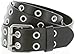 Solid Rich Fashion Color Double Grommet Genuine Leather Casual Jean Belt 35mm