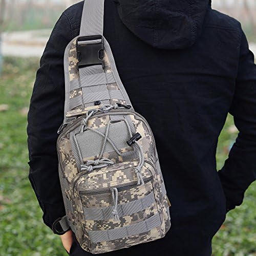 SinoWare Tactical Shoulder Backpack Sling Chest Bags Military Outdoor Duffel Canvas Shoulder ACU