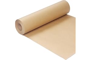 Clucycia 16"x 1800"(150ft) Kraft Paper Roll for Gift Wrapping DIY Craft Bulletin Board Flower Bouquet Art Packing Parcel Tabl