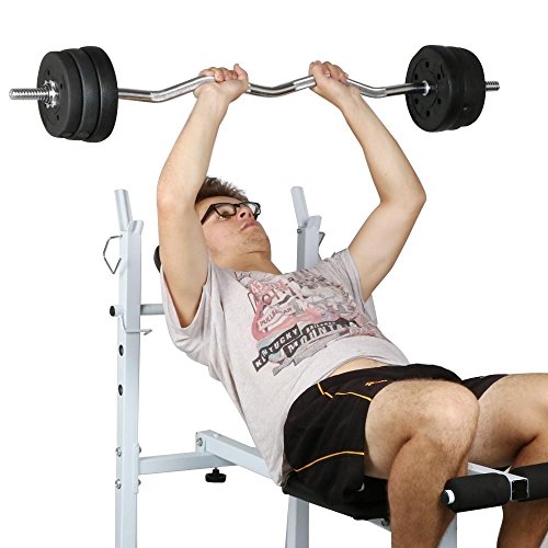 Topeakmart Curl Olympic Bar/Barbell Set Lifting Exercise Curl Bar