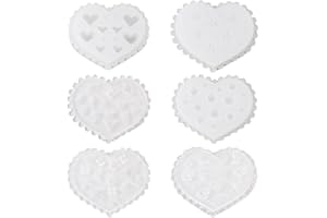 6Pcs Flower Polymer Clay Molds Heart Butterfly Rose Polymer Clay Molds Tiny Leaf Mermaid Silicone Molds for Polymer Clay Earr