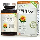 NatureWise Elite CLA 1300 Maximum Potency | 95% CLA Safflower Oil Health Supplements, Natural Fat Burners for Women & Men, Improve Body Composition | Non-Stimulating Formula, Gluten Free, 90 count